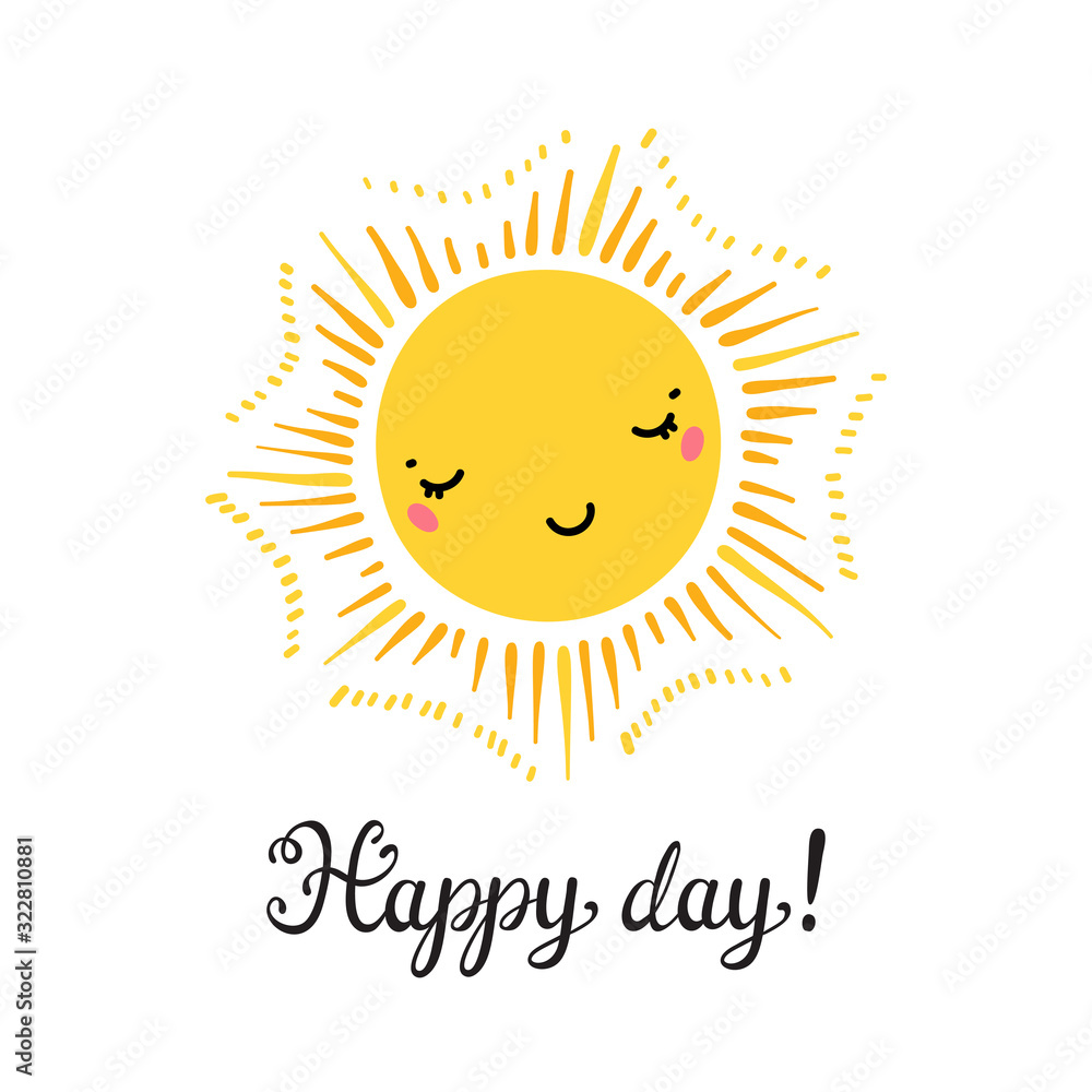 T-shirt Print Design for Kids with Little Cute Smiling Sun Icon. Cartoon Doodle Funny Happy Sun Face Vector Illustration. Scandinavian print or poster design, Baby shower greeting card. Happy Day T-shirt Print Design for Kids with Little Cute Smiling Sun Icon. Cartoon Doodle Funny Happy Sun Face Vector Illustration. Scandinavian print or poster design, Baby shower greeting card. Happy Day