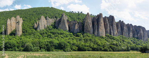 Unusual Rock Formations known as Penitents, Les Mees, France