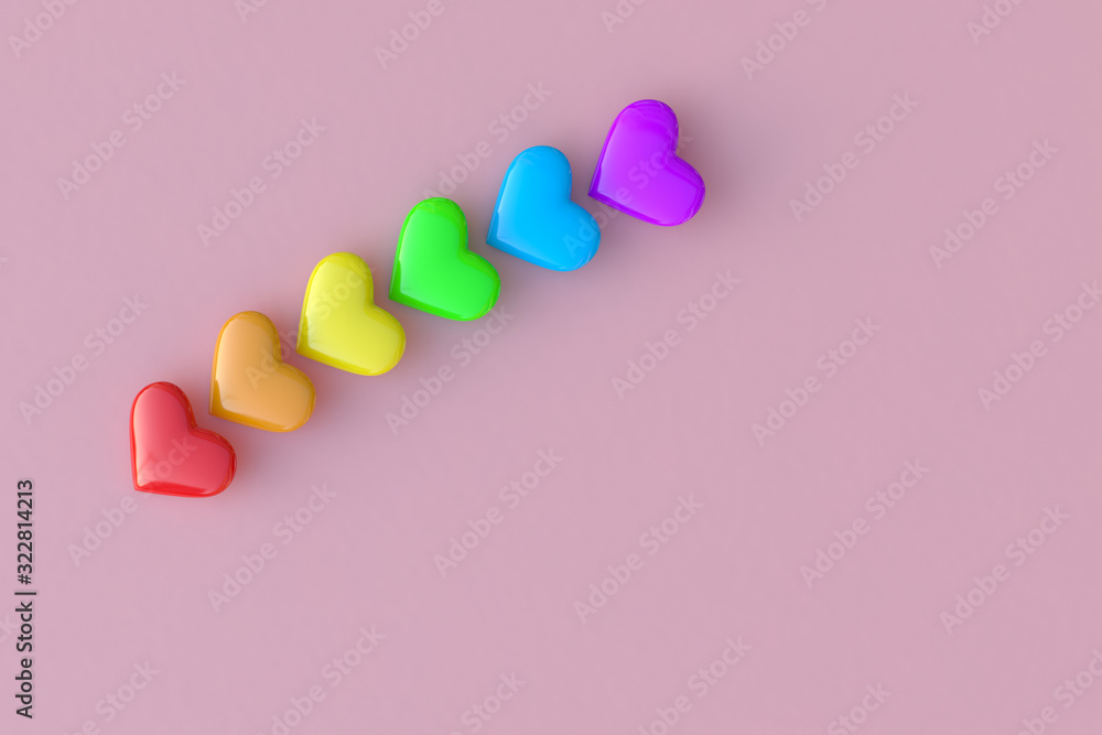 Rainbow-coloured candies on cardboard