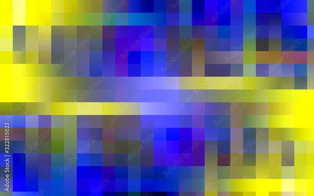 Yellow blue abstract colorful background with squares