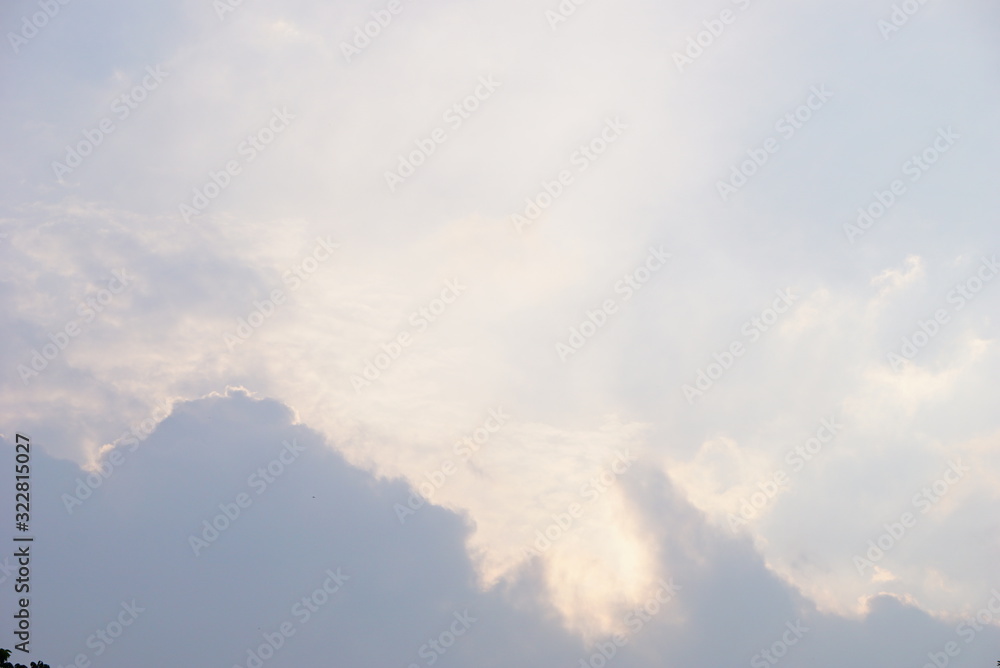 The blue sky and he white and greyish clouds The blue sky and he white and greyish clouds