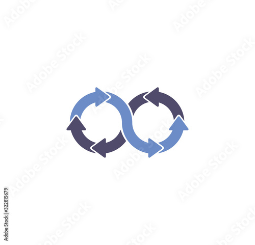 Infinity sign icon on background for graphic and web design. Creative illustration concept symbol for web or mobile app.