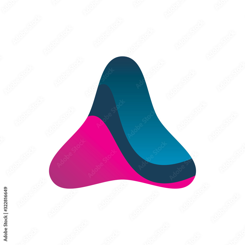 triangle color spin logo design triangle color spin logo design
