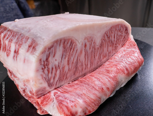 Stampa su tela A4 wagyu, japanese meat/beef