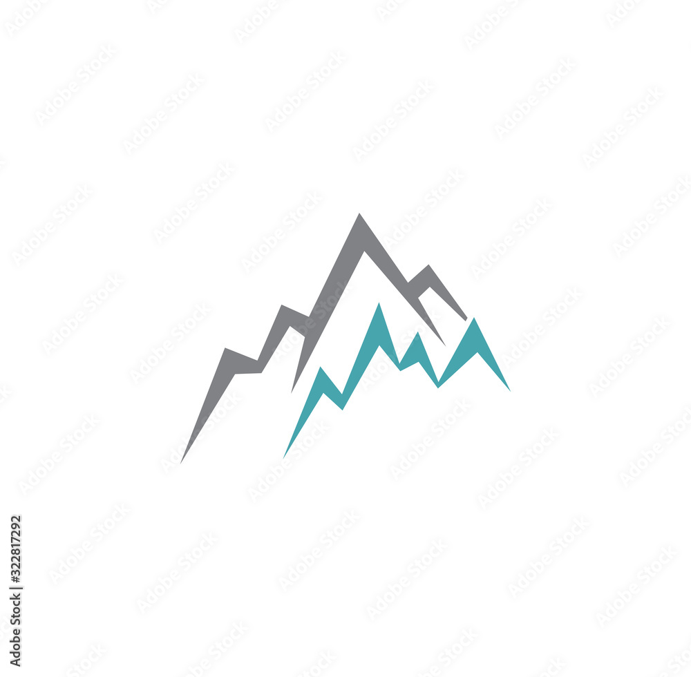 Mountain related icon on background for graphic and web design. Creative illustration concept symbol for web or mobile app.