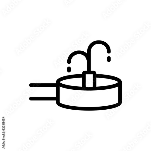 fountain drinking vector icon. Thin line sign. Isolated contour symbol illustration