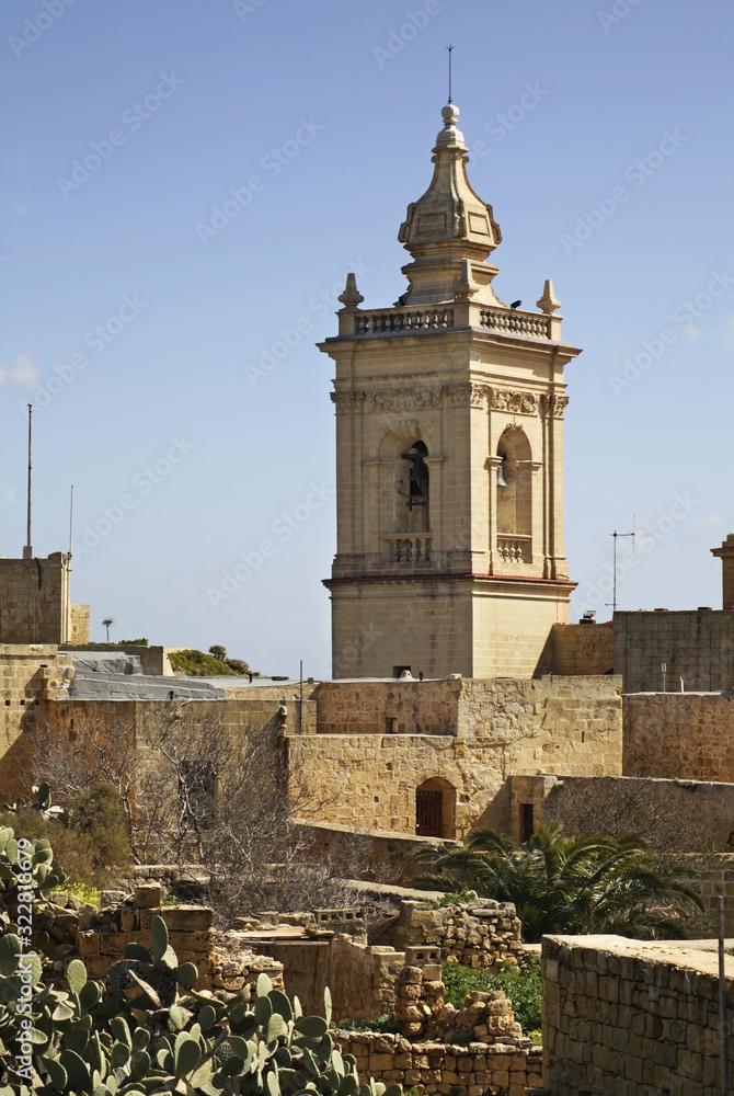 Cathedral of Assumption of Blessed Virgin Mary in Victoria. Gozo island. Malta