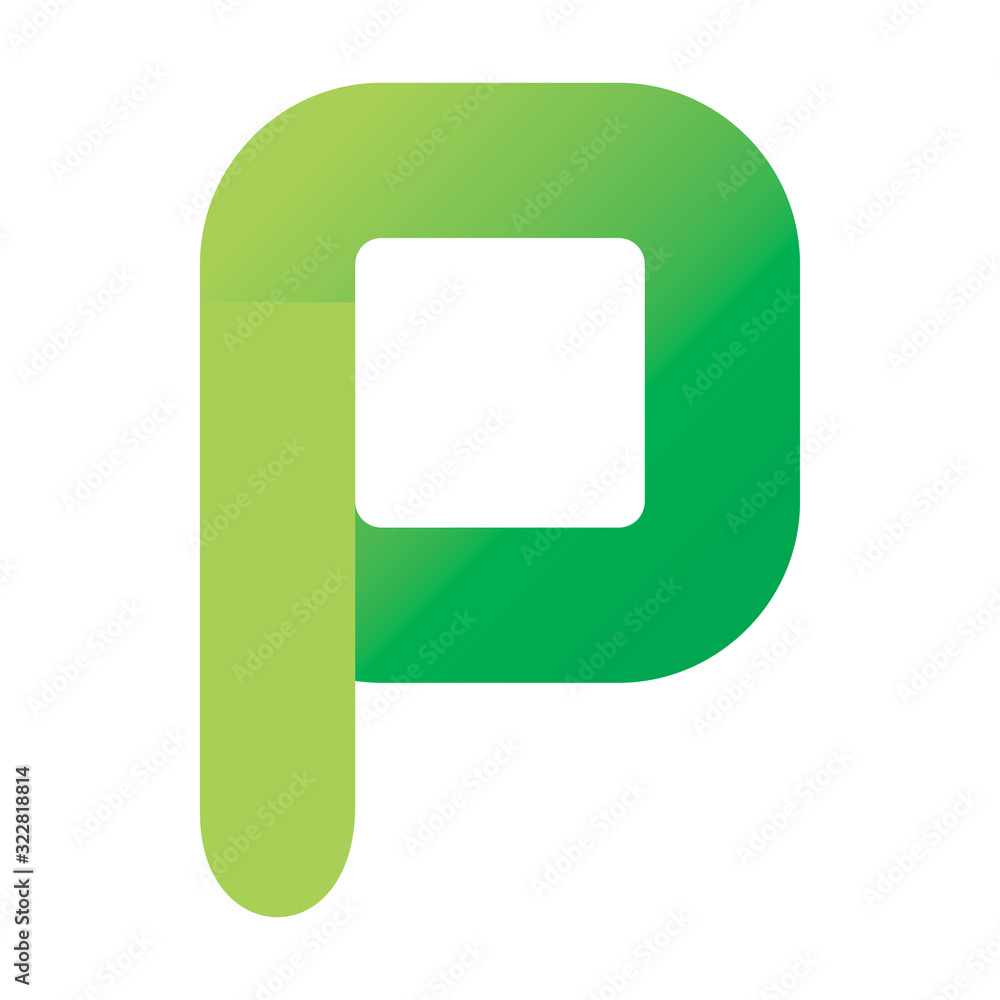 nature green leaf letter p logo design nature green leaf letter p logo design