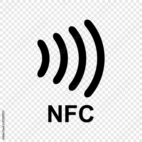 Near field communication NFC icon. NFC logo. Vector icon photo
