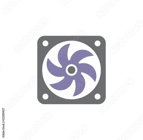 Fan icon on background for graphic and web design. Creative illustration concept symbol for web or mobile app.