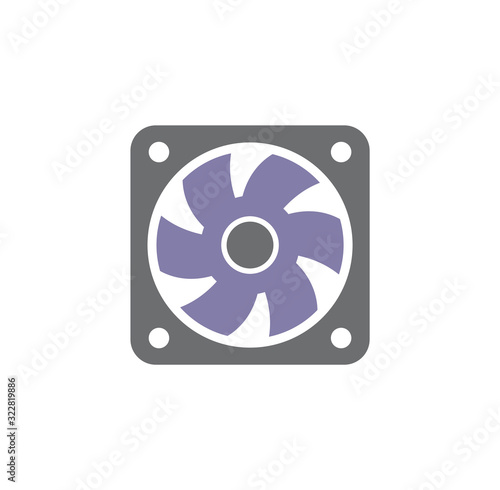 Fan icon on background for graphic and web design. Creative illustration concept symbol for web or mobile app.