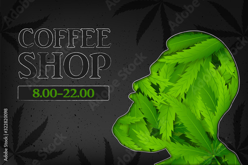 Template poster for coffee shop