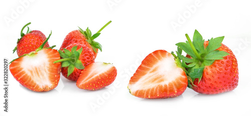  strawberry isolated on white background