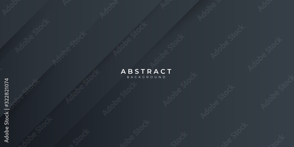 Fototapeta premium Modern dark black neutral abstract background for presentation design 