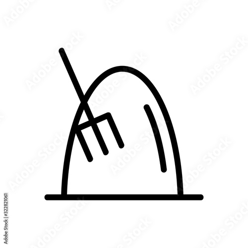 hay icon vector. Thin line sign. Isolated contour symbol illustration