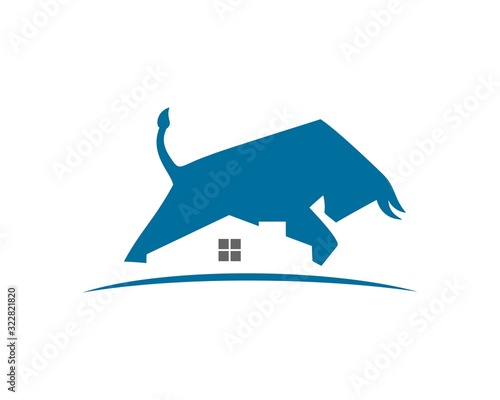 bull property logo vector