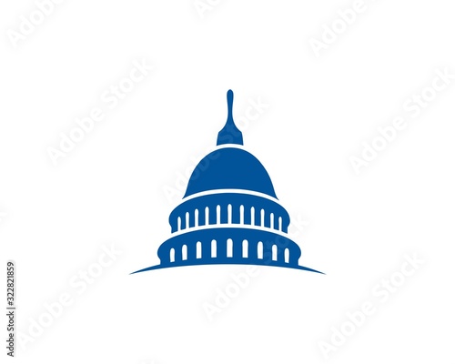 Obraz na plátně Capital government building logo
