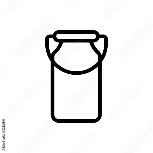milk icon vector. Thin line sign. Isolated contour symbol illustration