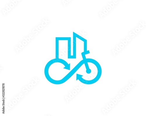 City bike logo vector