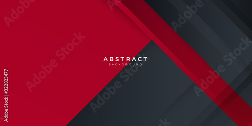 Free Download Modern tech design of black red abstract metallic carbon shiny color frame background. Red box rectangle gradient with stripes. Vector template for gamer and presentation - GFXLoad
