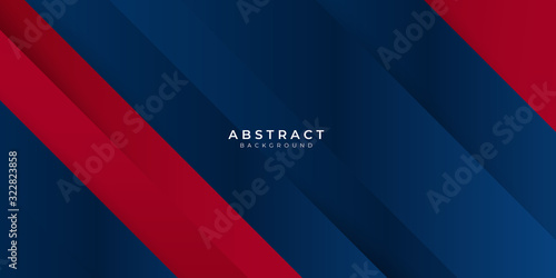 Red blue gradient box rectangle abstract background vector presentation design