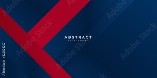 Free Download Red gradient blue box rectangle abstract background vector presentation design - GFXLoad