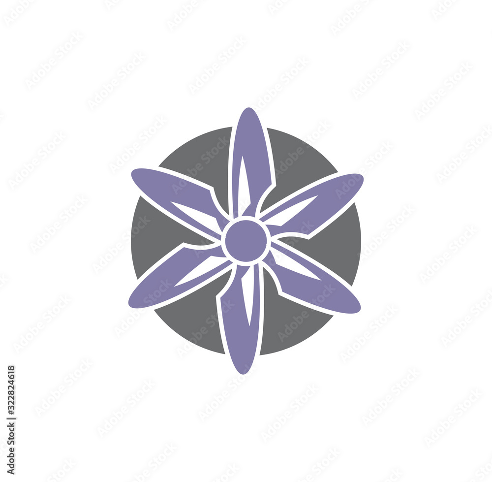 Fan icon on background for graphic and web design. Creative illustration concept symbol for web or mobile app.