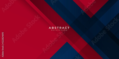 Red gradient blue box rectangle abstract background vector presentation design