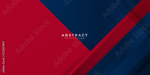 Free Download Red gradient blue box rectangle abstract background vector presentation design - GFXLoad