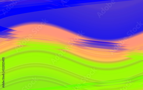 Abstract rainbow background, waves