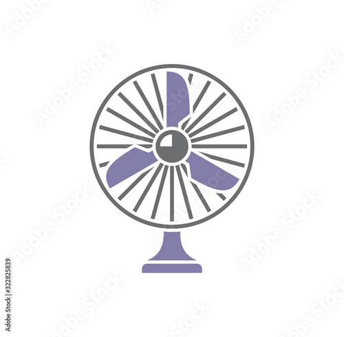 Fan icon on background for graphic and web design. Creative illustration concept symbol for web or mobile app.