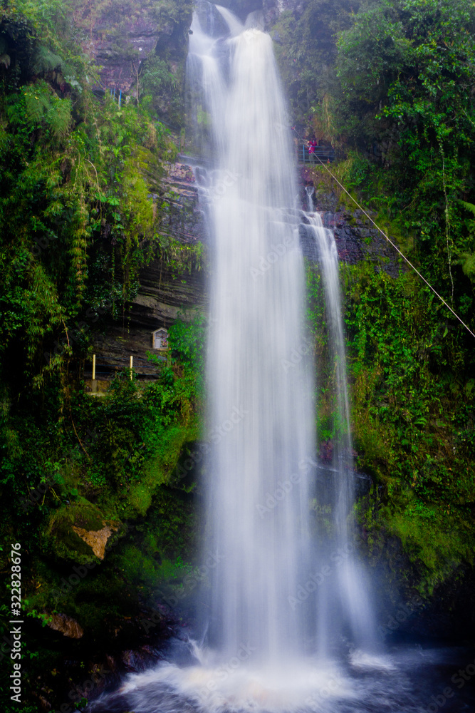 Water cascade in mountain Water cascade in mountain