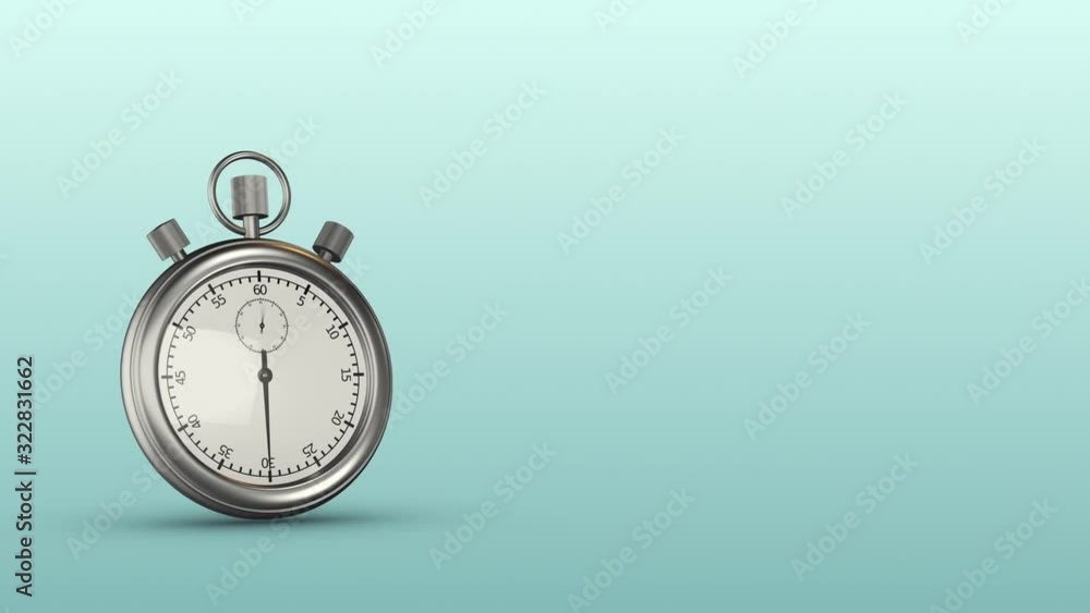analog stopwatch, timelapse, seamless loop, copy space (3d render) analog stopwatch, timelapse, seamless loop, copy space (3d render)