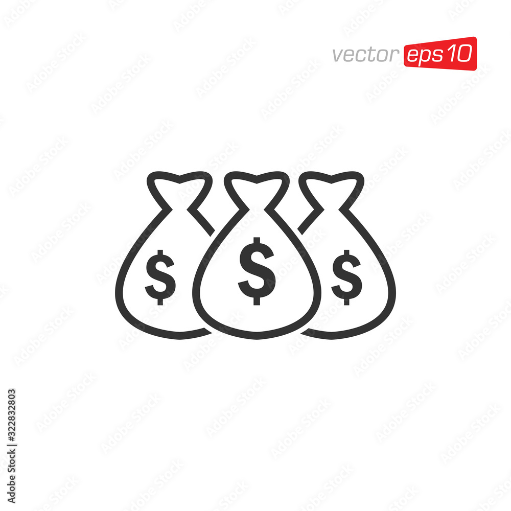 Money Bag Icon Design Vector Money Bag Icon Design Vector