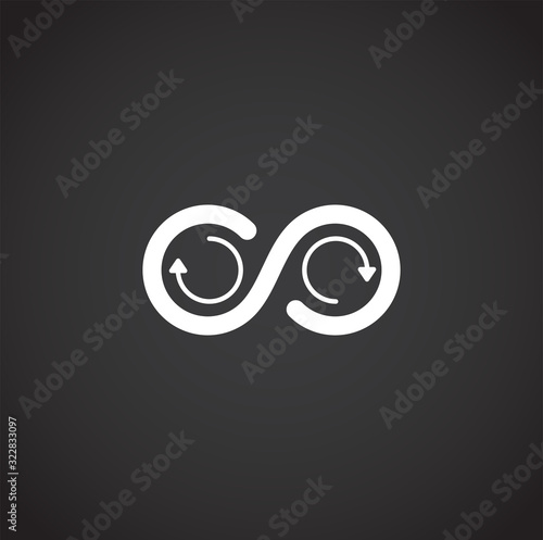 Infinity sign icon on background for graphic and web design. Creative illustration concept symbol for web or mobile app.