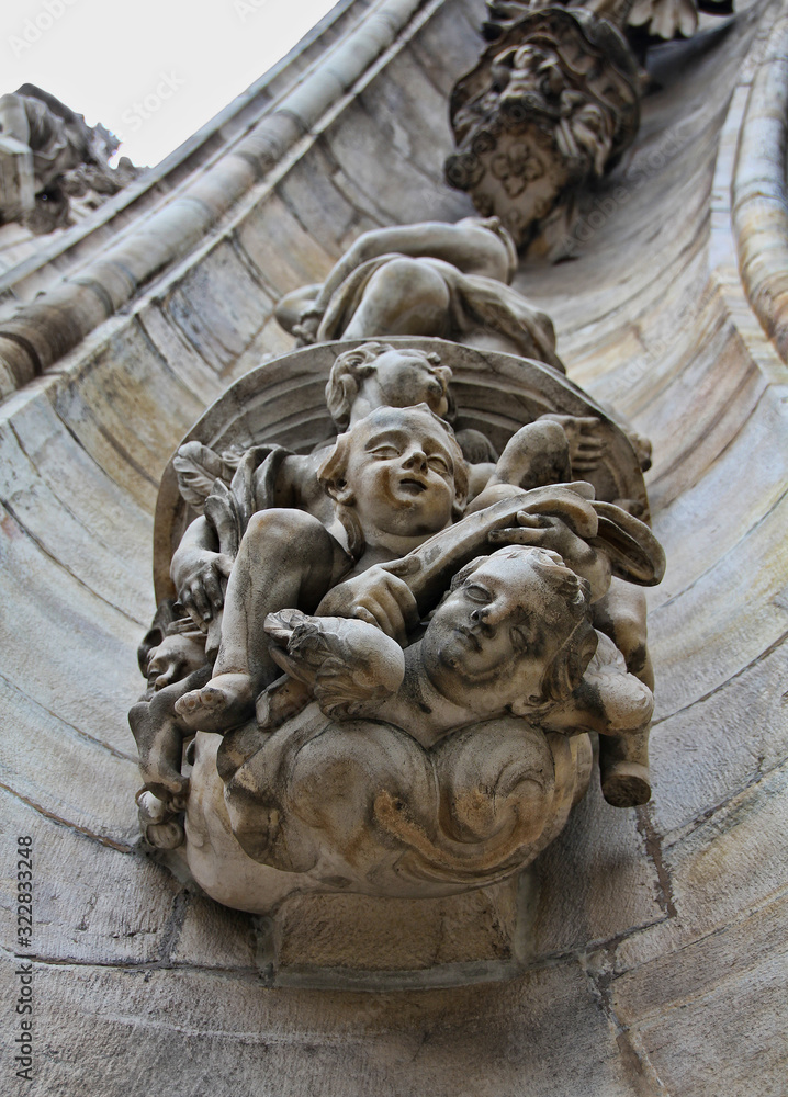 Sculpture Decorating the Great Cathedral of Milan, Italy