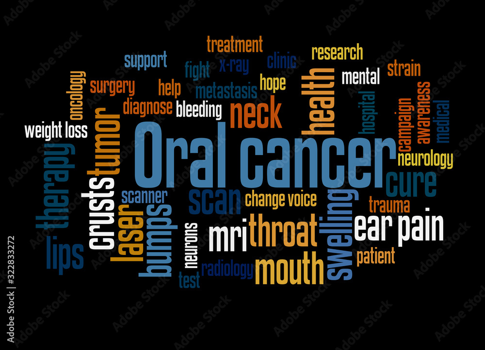 Oral cancer word cloud concept 3 Oral cancer word cloud concept 3