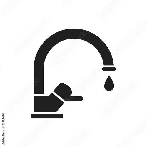 Faucet Icon template black color editable. Faucet Icon symbol Flat vector illustration for graphic and web design.