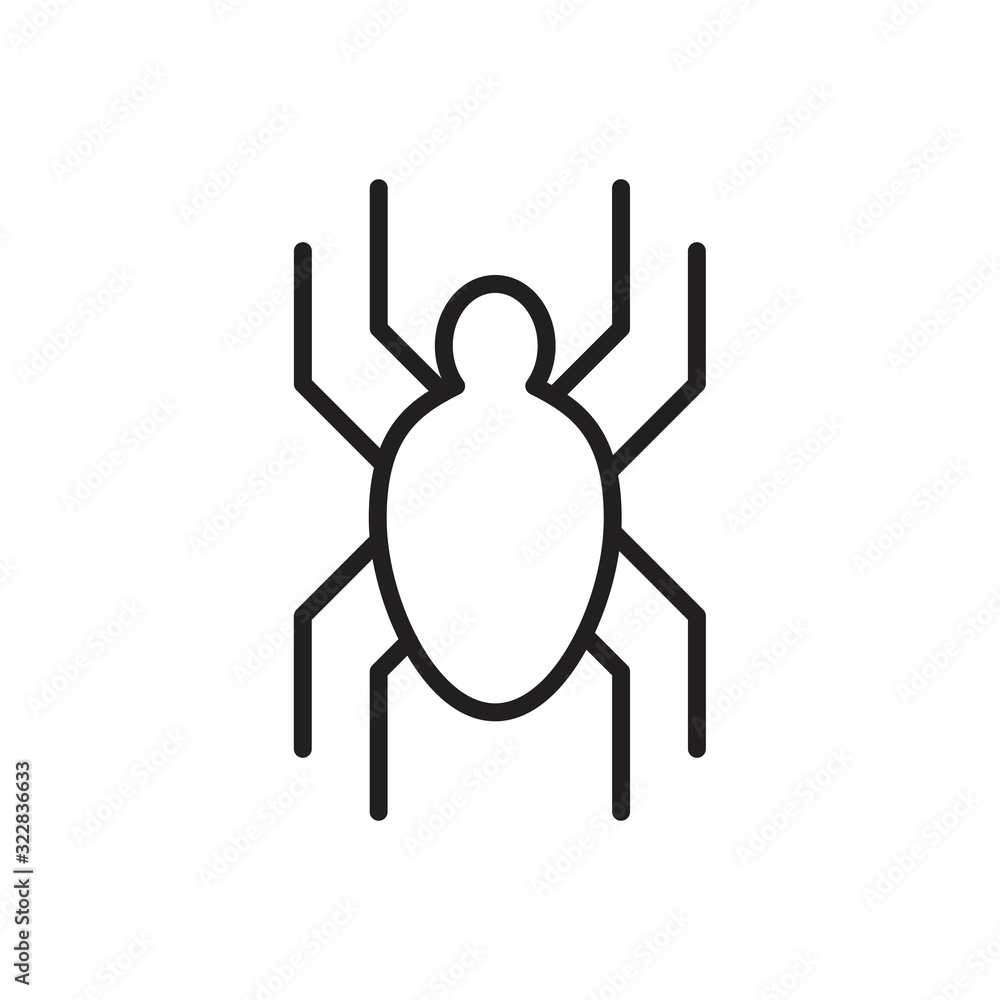 Spider Icon template black color editable. Spider Icon symbol Flat vector illustration for graphic and web design. Spider Icon template black color editable. Spider Icon symbol Flat vector illustration for graphic and web design.