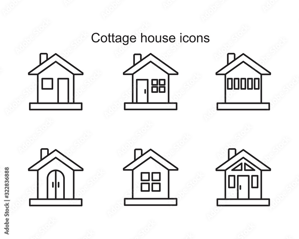 Collage house Icon template black color editable. Collage house Icon symbol Flat vector illustration for graphic and web design.