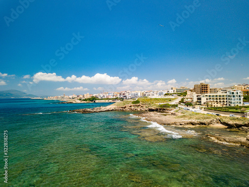 AERIAL VIEW OF ALGHERO FROM THE COASTLINE