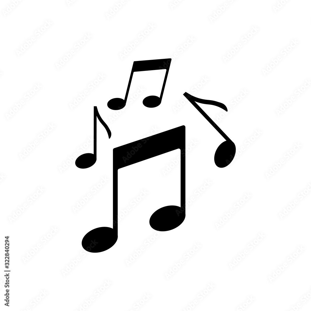 Music note outline icon. Symbol, logo illustration for mobile concept and web design. Music note outline icon. Symbol, logo illustration for mobile concept and web design.