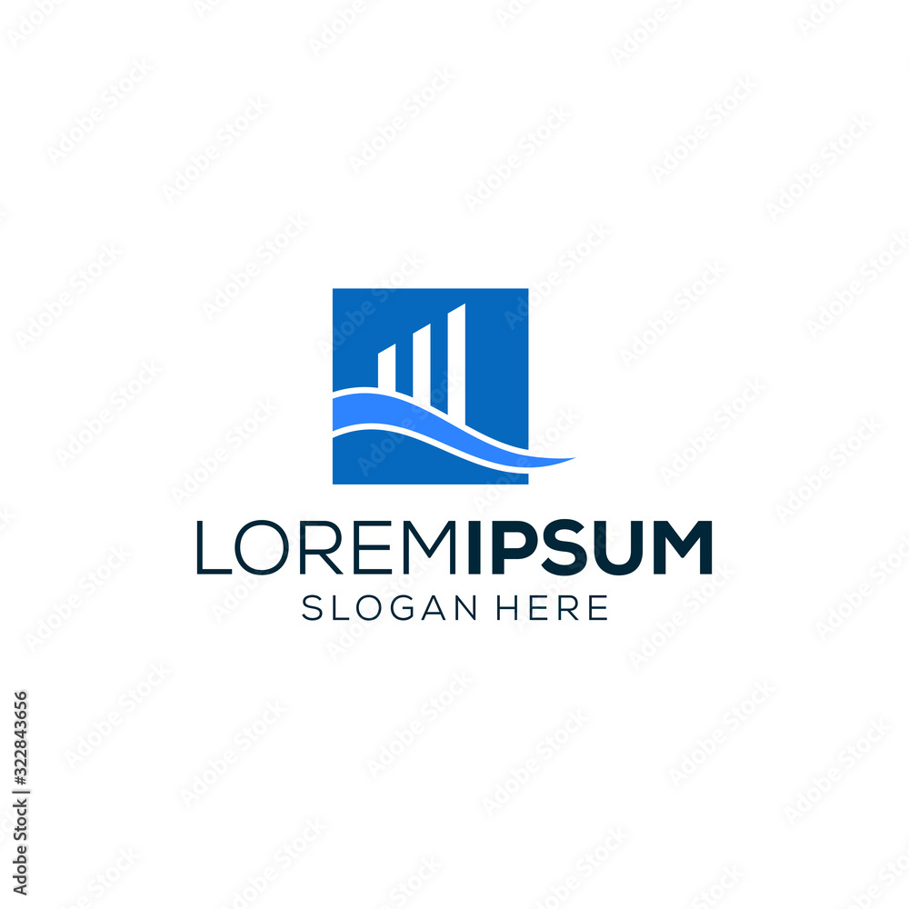 financial logo design vector for business companies