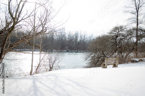 winter landscape with river and trees © Rafael