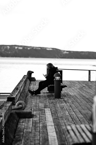 Canvas Print By the Docks, Lysaker, Oslo, Norway