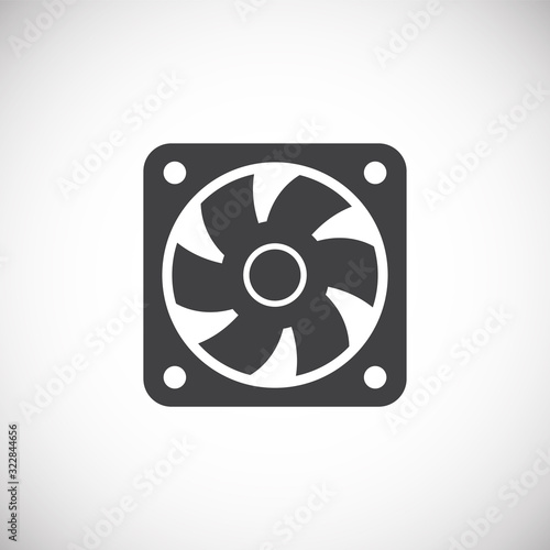 Fan icon on background for graphic and web design. Creative illustration concept symbol for web or mobile app.