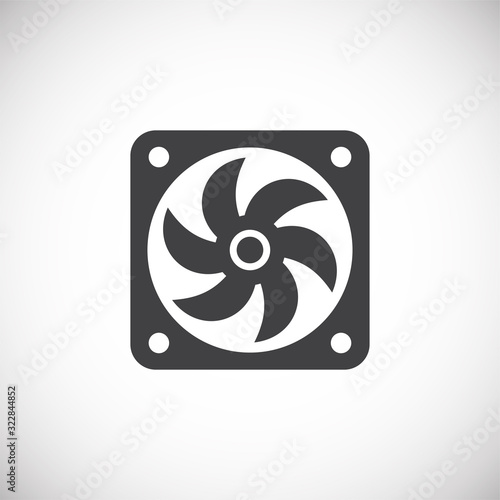 Fan icon on background for graphic and web design. Creative illustration concept symbol for web or mobile app.