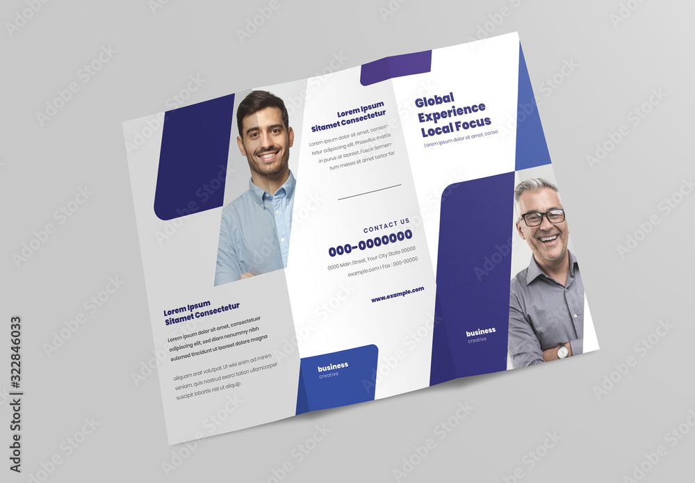 Professional Trifold Brochure Layout Stock Template | Adobe Stock