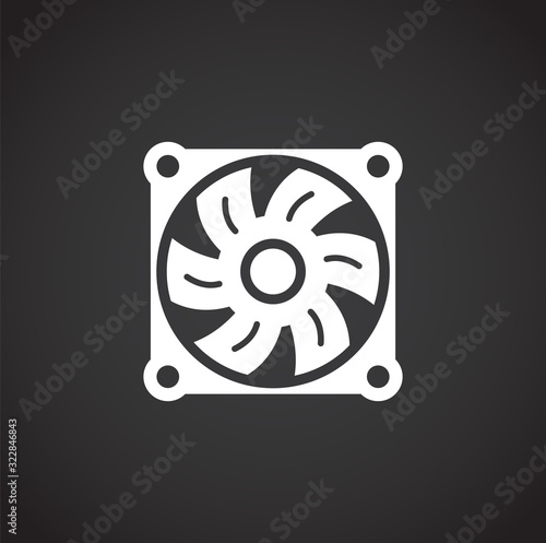 Fan icon on background for graphic and web design. Creative illustration concept symbol for web or mobile app.