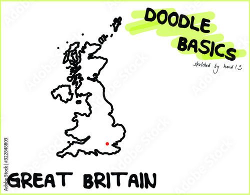 Doodle Sketchnote Template for Workshops, Seminar, Flipchart and Graphic Recording England schottland Wales Großbritannien Britannien